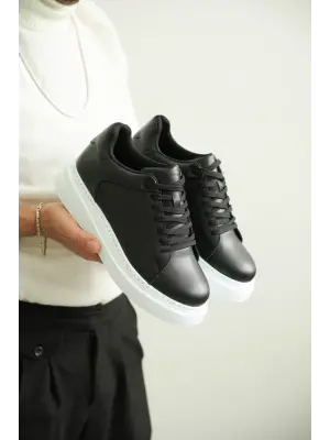 Modern Siyah Cilt Erkek Ayakkabı