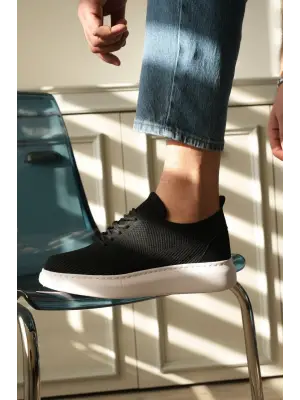 BR-M101 Benorra Siyah Triko Bağcıklı Günlük Erkek Ayakkabı