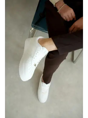 BR-N09 Benorra Beyaz Cilt Günlük Erkek Ayakkabı