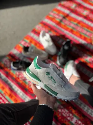 BR-N1 Benorra Beyaz Yeşil Detaylı Günlük Erkek Ayakkabı