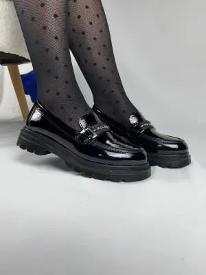 BR-ZN103 Benorra Kömür Rugan Günlük Kadın Babet