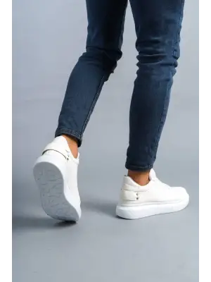 Omarı Beyaz Crocodile Günlük Erkek Ayakkabı