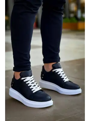 Şık Siyah Cilt Günlük Erkek Ayakkabı