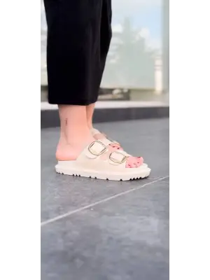 Bej Günlük Kadın Terlik Kadın Giyim