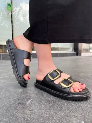 Siyah Günlük Kadın Terlik Kadın Giyim