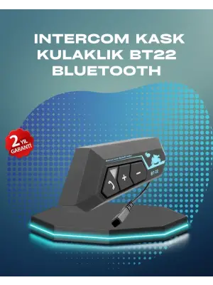 Bt22 Kask Bluetooth Kulaklık Su Geçirmez Motosiklet İletişim Sistemi