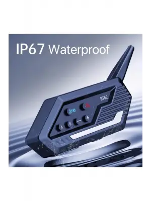 Bt62 Motosiklet Kask Kulaklığı Bluetooth Intercom 2 Intercom Bağlantılı