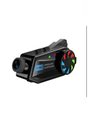 Bt68 Motosiklet Kask Bluetooth Kulaklık 1080p Kamera Ses Kontrolü Video Kayıt Özellikli İntercom