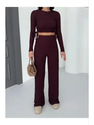 Bubble alt üst takım bordo pt510446