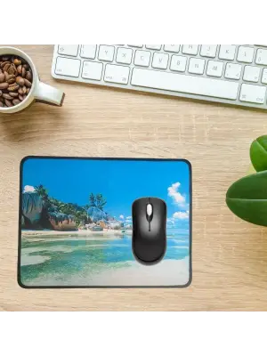 Omarı Manzara Ada Desenli Mouse Pad - 25x32 cm Boyutunda