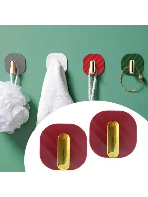 Omarı Yapışkanlı Retro Askılık Kapak Kulpu - Kırmızı