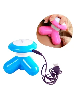 BUFFER® 3 Başlıklı Titreşimli USB Şarjlı Mini El Masaj Aleti