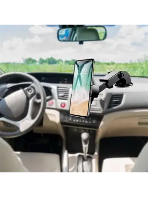 Omarı Derece Dönen Teleskopik Araç Telefon Tutucu