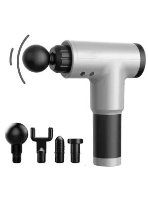 Omarı 6 Seviyeli Titreşim ve 4 Başlık ile Etkili Masaj Tabancası