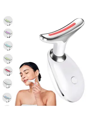 Omarı 7 Farklı Işık Modlu Titreşimli Boyun ve Yüz Güzellik Cihazı