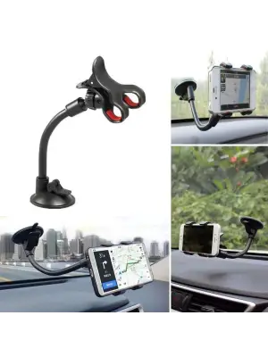 Omarı Derece Dönen Güçlü Vakumlu Oto Telefon Tutucu