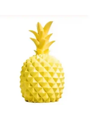 Omarı Ananas Desenli Büyük Boy Pilli Masa Lambası