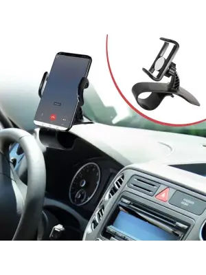 Omarı Döner Başlıklı Araç İçi Telefon Tutucu Kıskacı