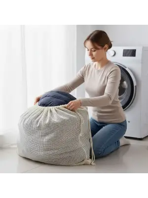 BUFFER® Battal Boy 120x150 cm Mont Yıkama Filesi–Extra Büyük, Dayanıklı, Nefes Alabilir Çamaşır Koruma Torbası