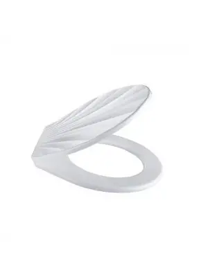 Omarı Ergonomik Desenli Beyaz Klozet Kapağı