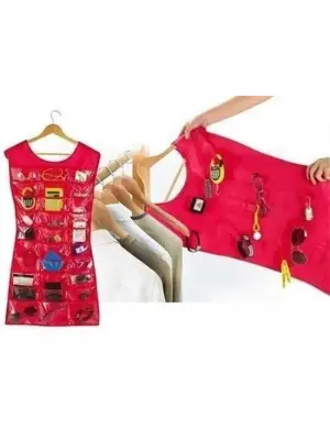 Omarı Modern Takı Saklama Çözümü - Pembe Elbise Şeklinde