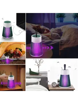 BUFFER® İç ve Dış Mekanlar İçin Şarjlı Sinek Öldürücü Sivrisinek Kovucu,UV Işıklı Sineksavar Taşınabilir Gece Lambası