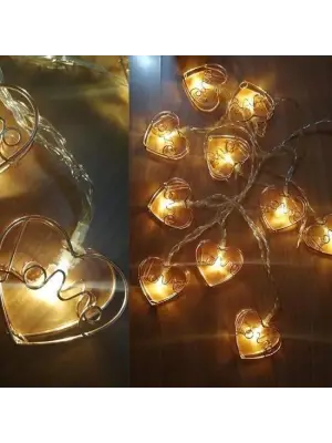 Omarı Kalpli Led Işık Zinciri - Doğum Günü Süsü & Aydınlatma