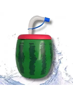 Omarı Karpuz Desenli Kendiliğinden Pipetli 900 ml Suluk