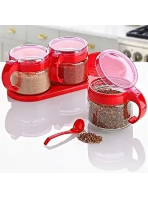 Omarı Hava Sızdırmaz Kapaklı Baharatlık Seti