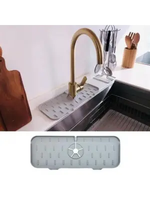 Omarı Sıçrama Koruma Matı Lavabo Musluk Sapı Tutucusu