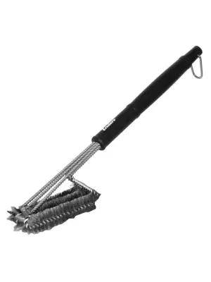 BUFFER® Mangal Izgara Temizleme Fırçası – Paslanmaz Çelik Telli, Uzun Saplı Grill Temizlik Aparatı Mangal Temizlik Fırçası