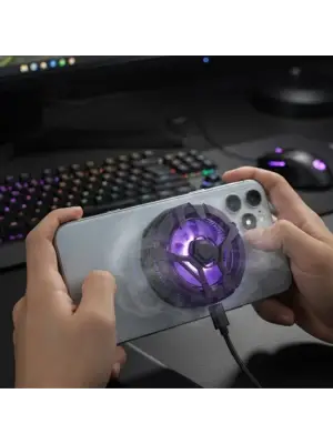 BUFFER® Manyetik Telefon ve Tablet Soğutucu – Güçlü Sessiz Fanlı, Hızlı Isı Dağıtıcı Mobil Cihaz Soğutma Aparatı S25 Radiator