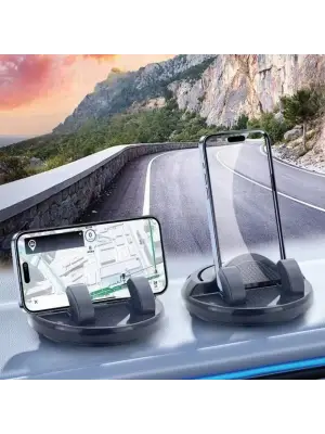 BUFFER® Numaratörlü Güçlü Yapışkanlı 360 Derece Dönebilen Su Geçirmez Araç İçi Telefon Tutucu Plastik Aparat