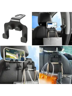 BUFFER® Oto Koltuk Arkası Düzenleyici Organizer Askılıklı Telefon,Tablet Tutucu