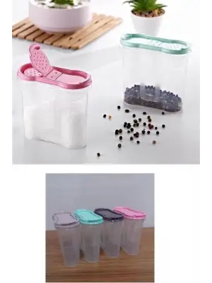 Omarı Pratik Plastik Kapaklı Baharat Saklama Kutusu