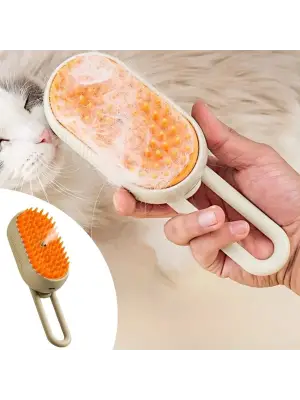 BUFFER®  Saplı Su Püskürtmeli Kedi Köpek Fırçası Masaj Etkili Tüy Toplama Tarağı