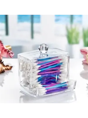 Omarı Kristal Temizlik Kulak Temizleme Çubuğu Tutucu Kutusu