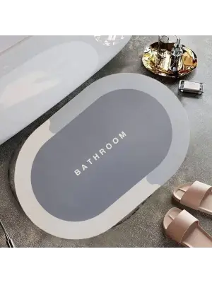 Omarı Sihirli Su Emici Kaymaz Tabanlı Oval Paspas