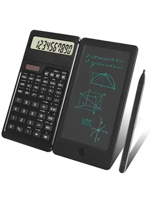 Omarı Katlanabilir Bilimsel Hesap Makinesi with Silinebilir LCD Ekran