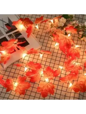 BUFFER® Sonbahar Konseptli Dekoratif Yaprak Desenli Şerit Led Gece Lamabası