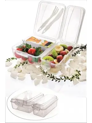 Omarı Ergonomik Asorti Çatal Bıçaklı Pratik Yoğurt Saklama Kabı