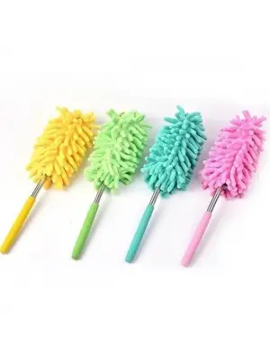 Omarı Pratik Teleskopik Mikrofiber Toz Alma Fırçası Aparatı