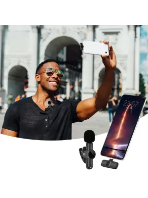 Omarı Kablosuz Yaka Mikrofonu - Type C ve Iphone Uyumlu