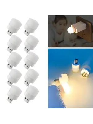 BUFFER® USB Mini Top LED 10’lu Aydınlatma Seti – Sıcak Renkli Gece Lambası, Enerji Tasarruflu Mikro LED Işıklar