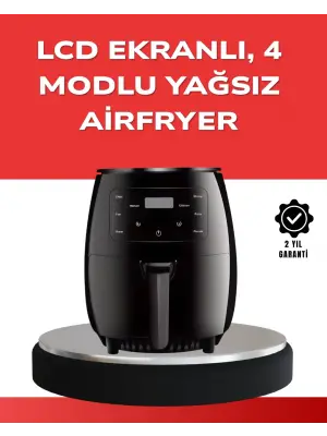 Büyük Boy 6 Litre Airfryer 2400w Sesli Uyarı Lcd Ekran
