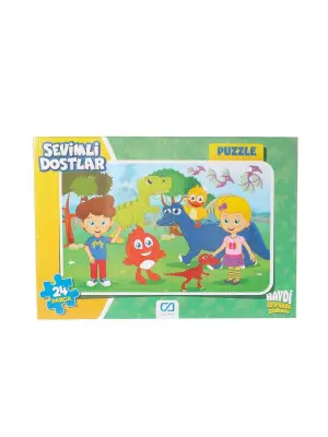 CAFRM-5121-5122 Sevimli Dostlar Frame Puzzle 24 Parça