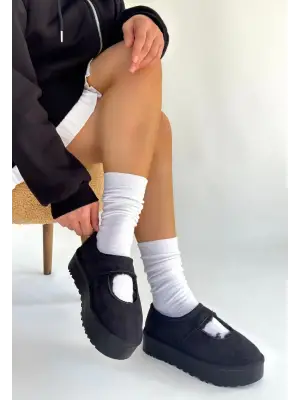 Siyah Süet Bot Kadın Giyim