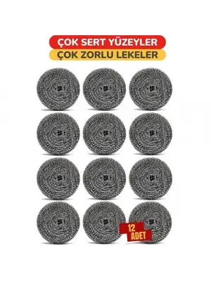 Çelik Bulaşık Ovalama Teli 12 Adet