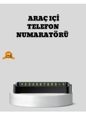 Çevirmeli Araç İçi Park Numaratörü – Alüminyum Gri, Kolay Montaj Ve Net Görünüm