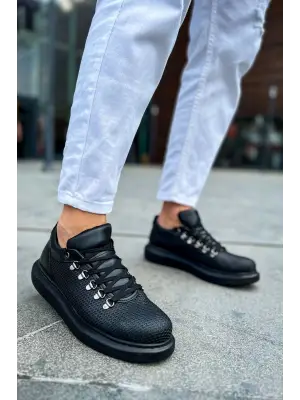 Omarı Modern ve Rahat Siyah Erkek Ayakkabı - Yeni Tasarım